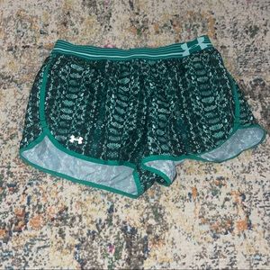 Under Amour Green Snake Print Shorts